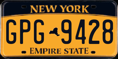 NY license plate GPG9428