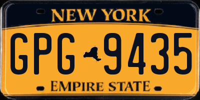 NY license plate GPG9435