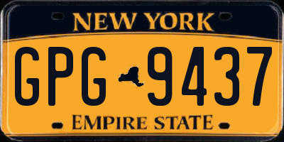 NY license plate GPG9437
