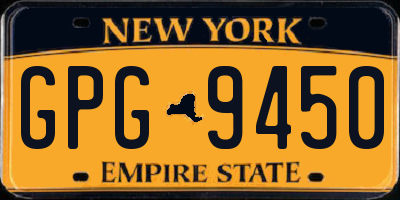 NY license plate GPG9450