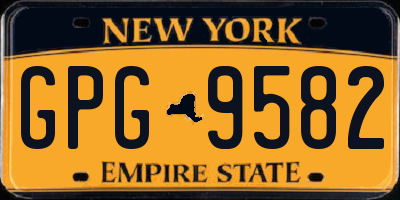 NY license plate GPG9582