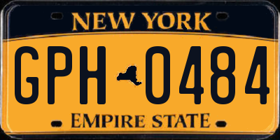 NY license plate GPH0484
