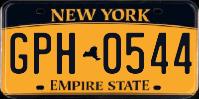 NY license plate GPH0544