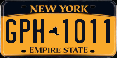 NY license plate GPH1011