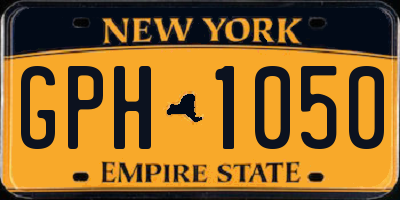 NY license plate GPH1050