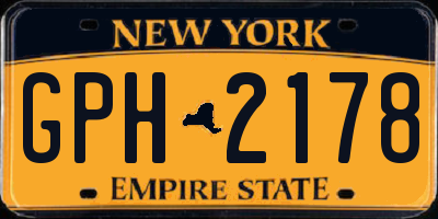 NY license plate GPH2178