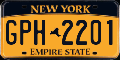 NY license plate GPH2201