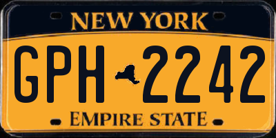 NY license plate GPH2242