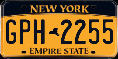 NY license plate GPH2255