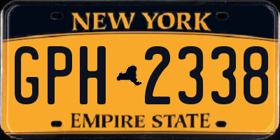 NY license plate GPH2338