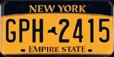 NY license plate GPH2415