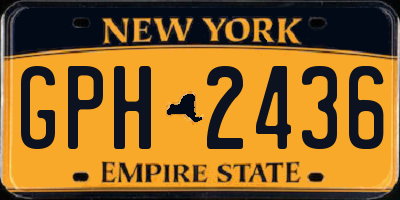 NY license plate GPH2436