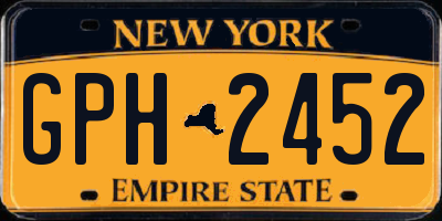 NY license plate GPH2452