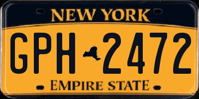 NY license plate GPH2472
