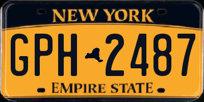 NY license plate GPH2487