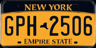 NY license plate GPH2506