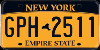 NY license plate GPH2511