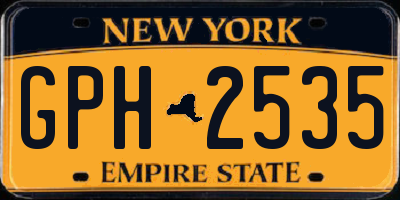 NY license plate GPH2535