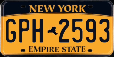 NY license plate GPH2593