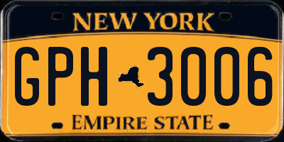 NY license plate GPH3006