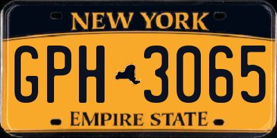 NY license plate GPH3065