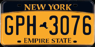 NY license plate GPH3076