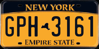 NY license plate GPH3161