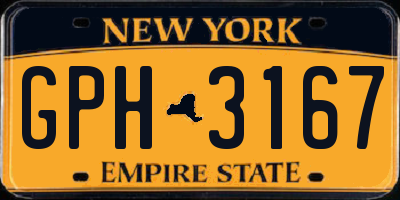 NY license plate GPH3167