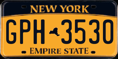 NY license plate GPH3530
