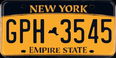 NY license plate GPH3545