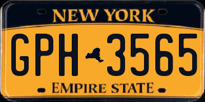 NY license plate GPH3565