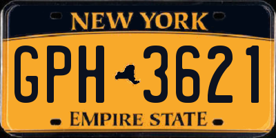NY license plate GPH3621