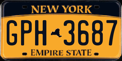 NY license plate GPH3687