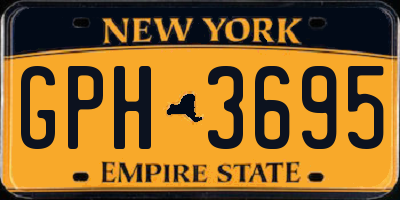 NY license plate GPH3695