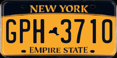 NY license plate GPH3710