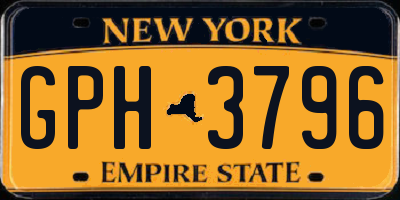 NY license plate GPH3796