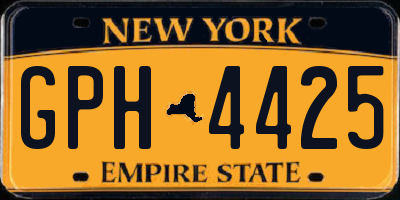 NY license plate GPH4425