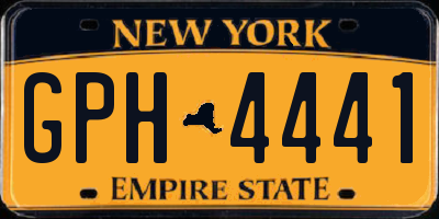 NY license plate GPH4441