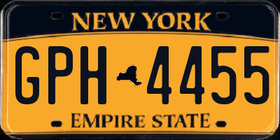 NY license plate GPH4455