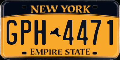 NY license plate GPH4471