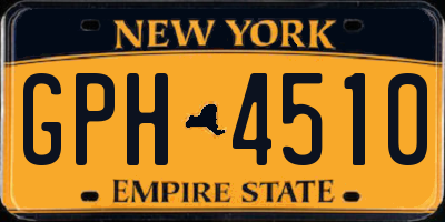 NY license plate GPH4510