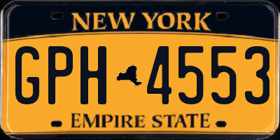 NY license plate GPH4553