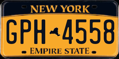 NY license plate GPH4558