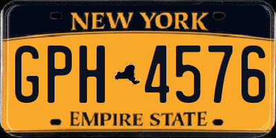 NY license plate GPH4576