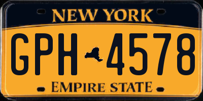 NY license plate GPH4578