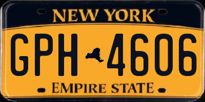 NY license plate GPH4606