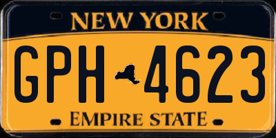 NY license plate GPH4623