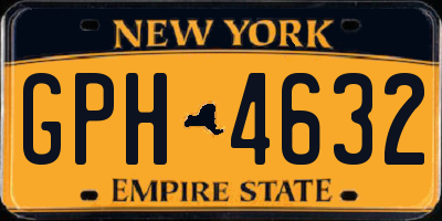 NY license plate GPH4632
