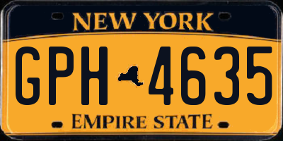 NY license plate GPH4635