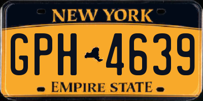 NY license plate GPH4639